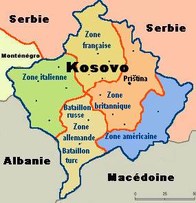 kosovo zones karte